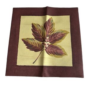 Placemat Home Decor 15" Square Fall Maple Leaf Thanksgiving Harvest Farmhouse